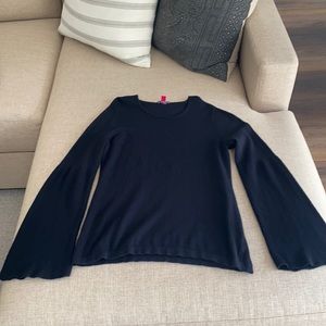 Vince camuto black bell sleeve sweater